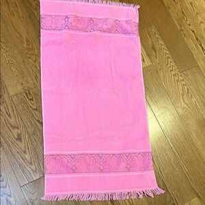 Caldwell Pink Towel with Fringe vintage